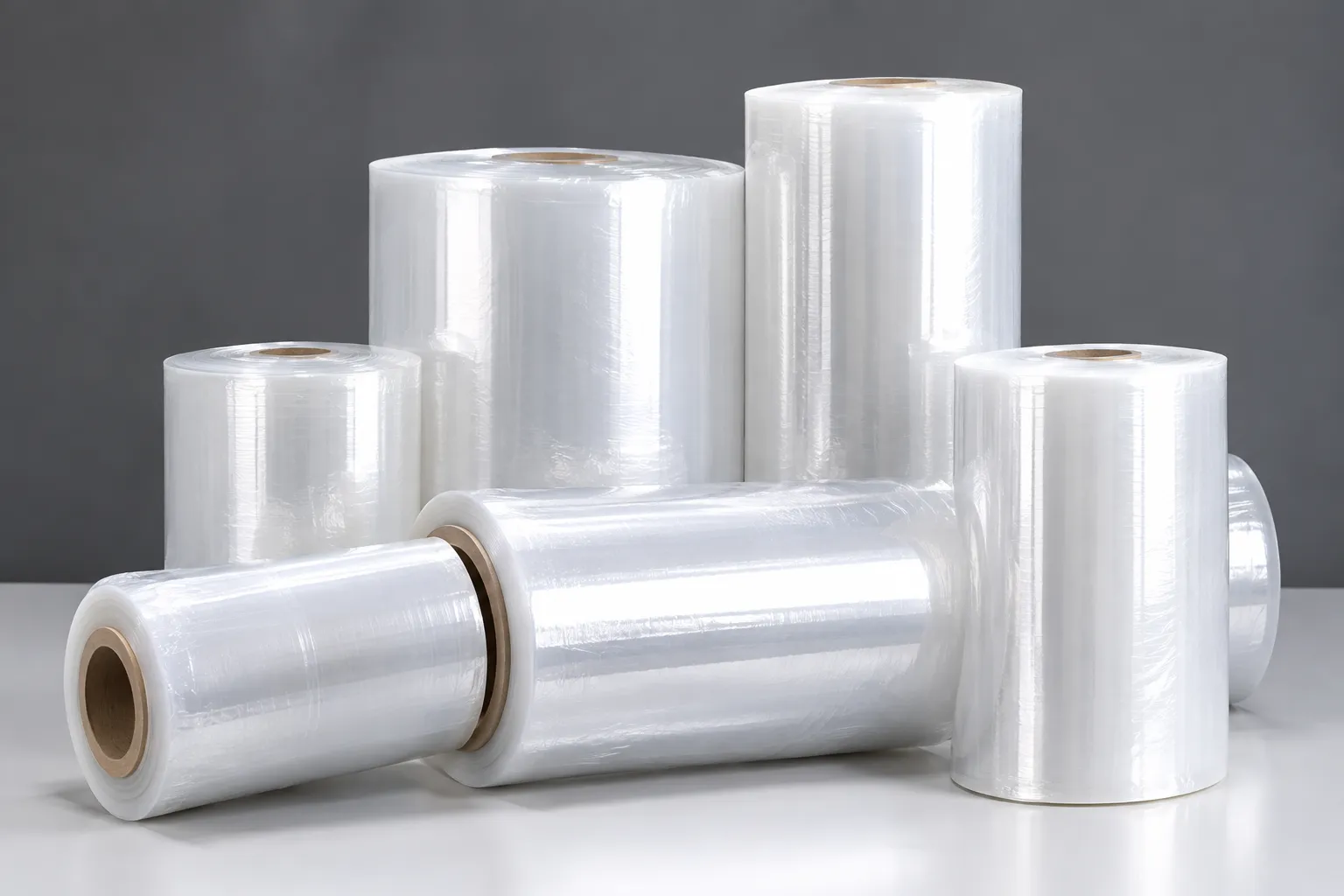 Berbagai ukuran roll plastik PE dan LDPE